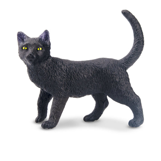 Mini Walking Black Cat Figurine Toy