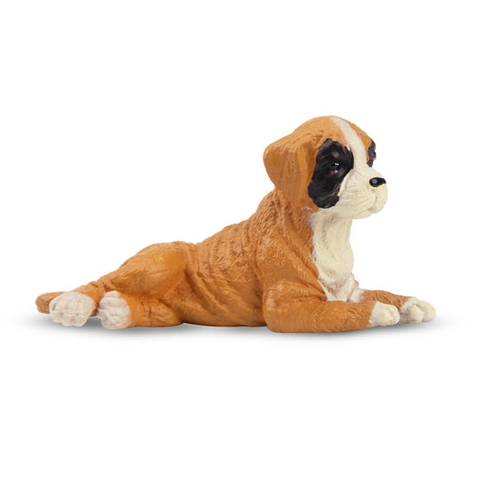 Mini Lying Boxer Puppy Figurine Toy