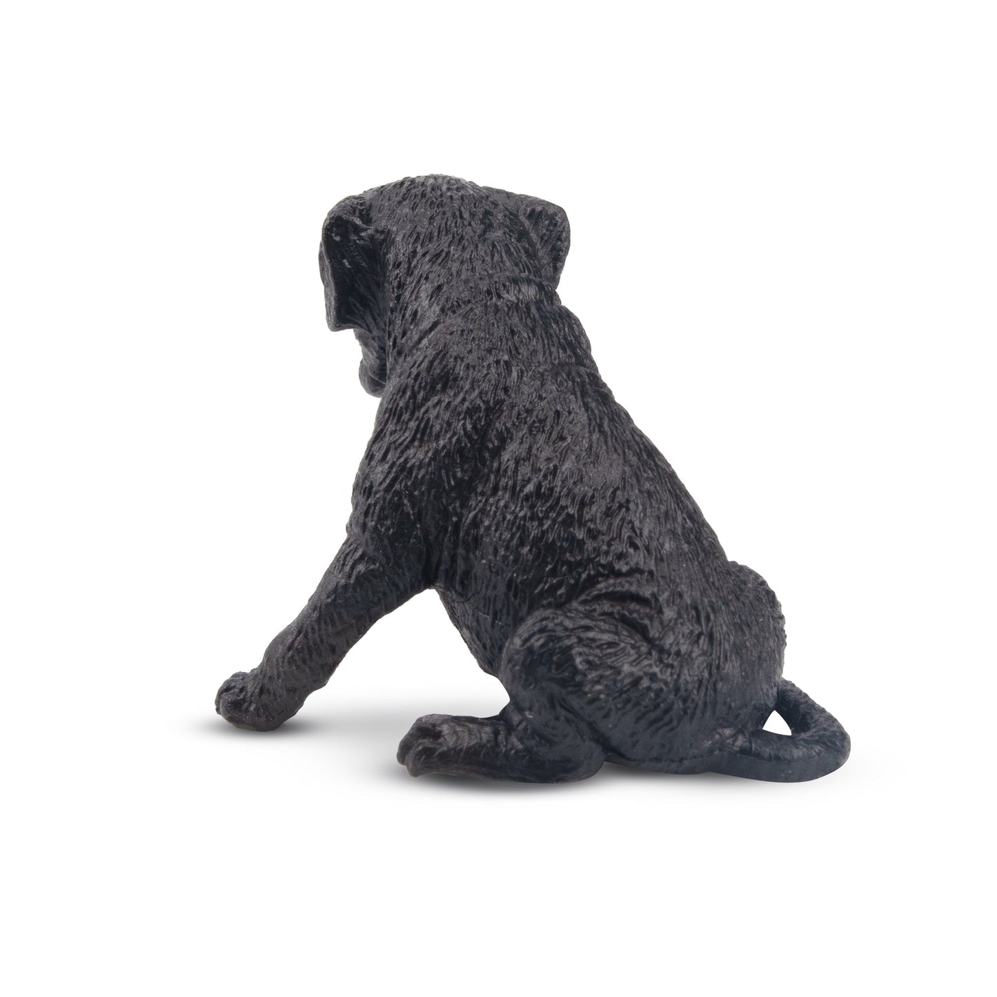 Mini Sitting Black Great Dane Puppy Figurine Toy