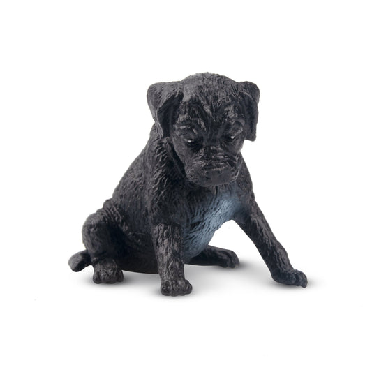 Mini Sitting Black Great Dane Puppy Figurine Toy