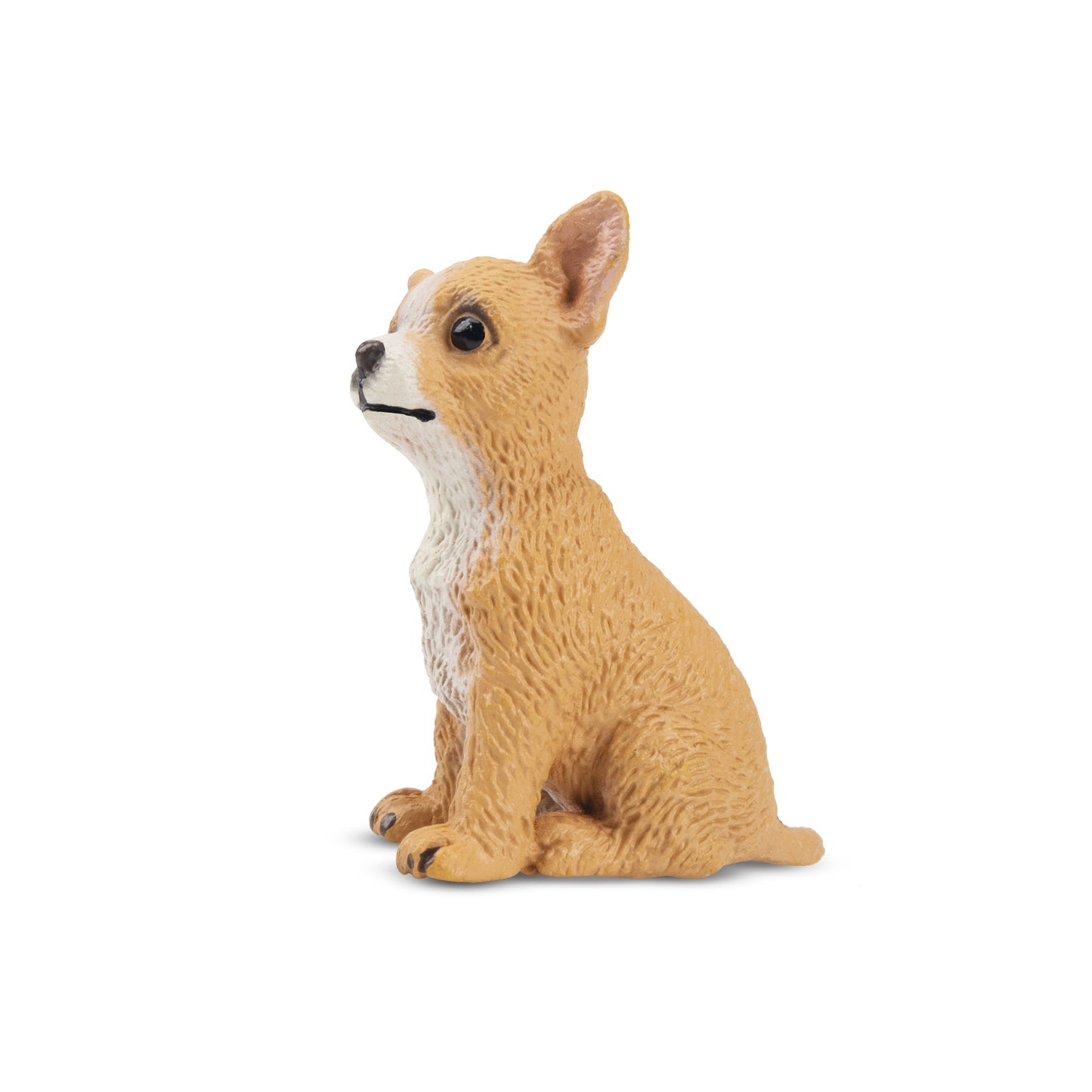 Mini Sitting Fawn Chihuahua Puppy Figurine Toy