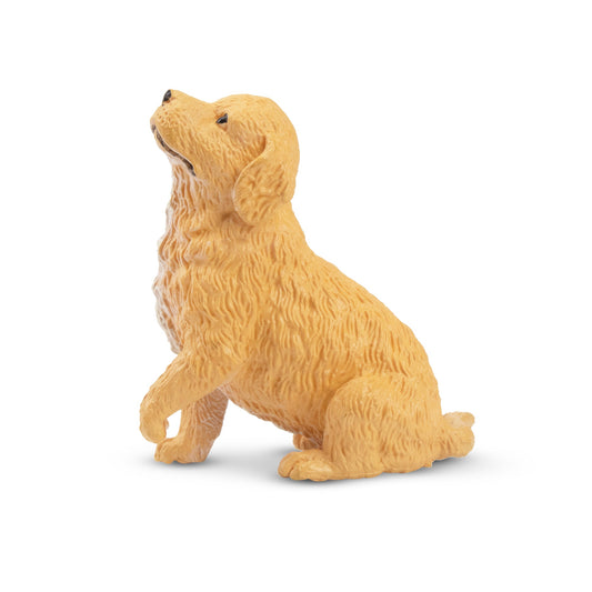Mini Sitting Golden Retriever Puppy Figurine Toy