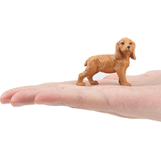 Mini Standing Golden Cocker Spaniel Puppy Figurine Toy