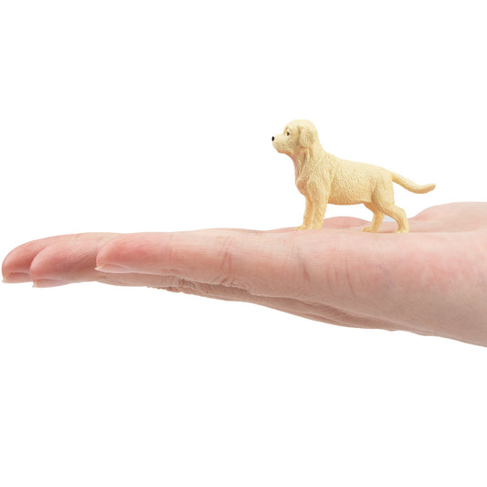 Mini Standing White Boxer Puppy Figurine Toy