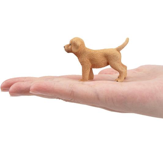 Mini Standing Yellow Labrador Retriever Puppy Figurine Toy