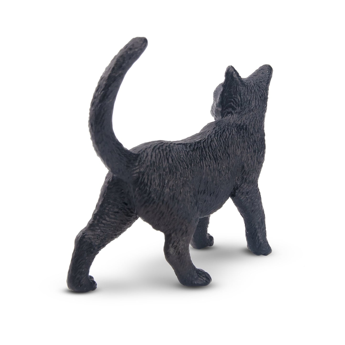 Mini Walking Black Cat Figurine Toy
