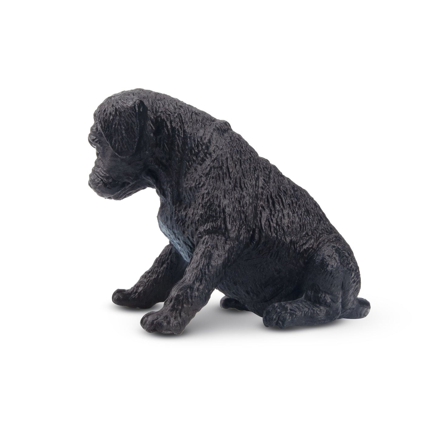 Mini Sitting Black Great Dane Puppy Figurine Toy