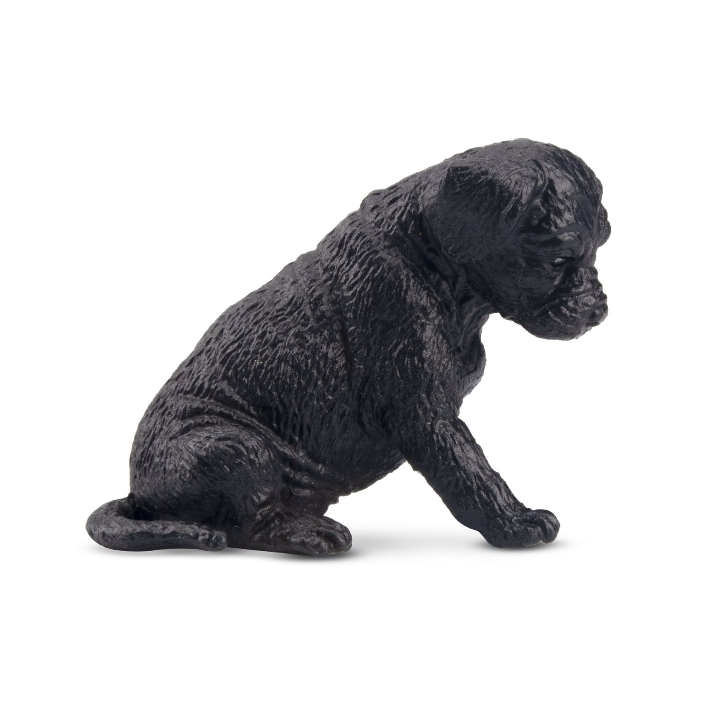 Mini Sitting Black Great Dane Puppy Figurine Toy