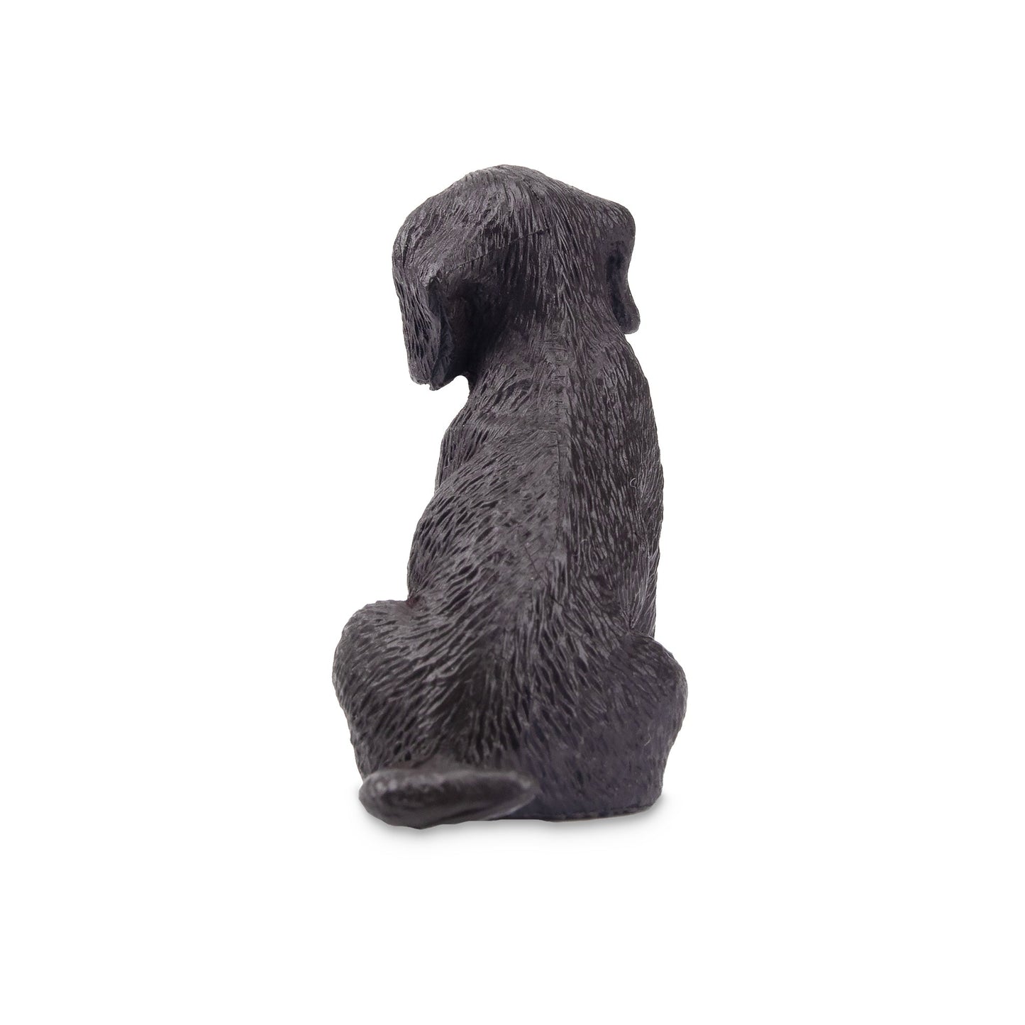 Mini Sitting Black Labrador Retriever Puppy Figurine Toy