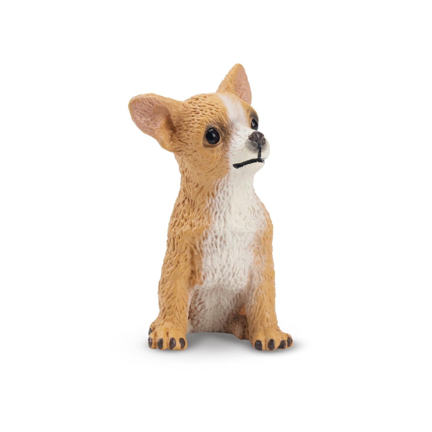 Mini Sitting Fawn Chihuahua Puppy Figurine Toy