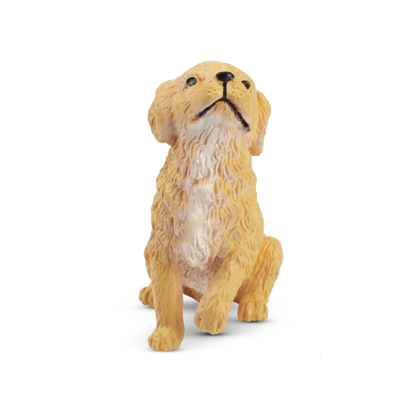 Mini Sitting Golden Retriever Puppy Figurine Toy