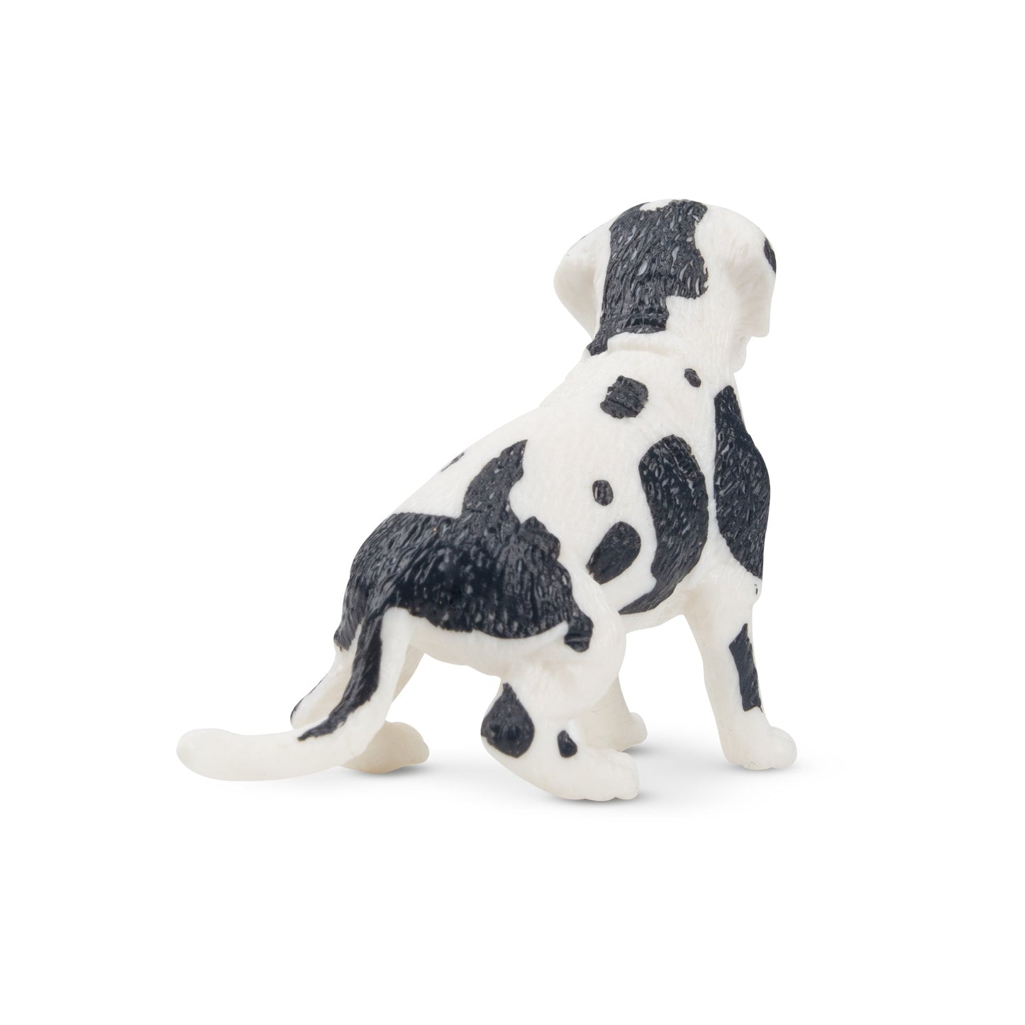 Mini Black and White Great Dane Puppy Figurine Toy
