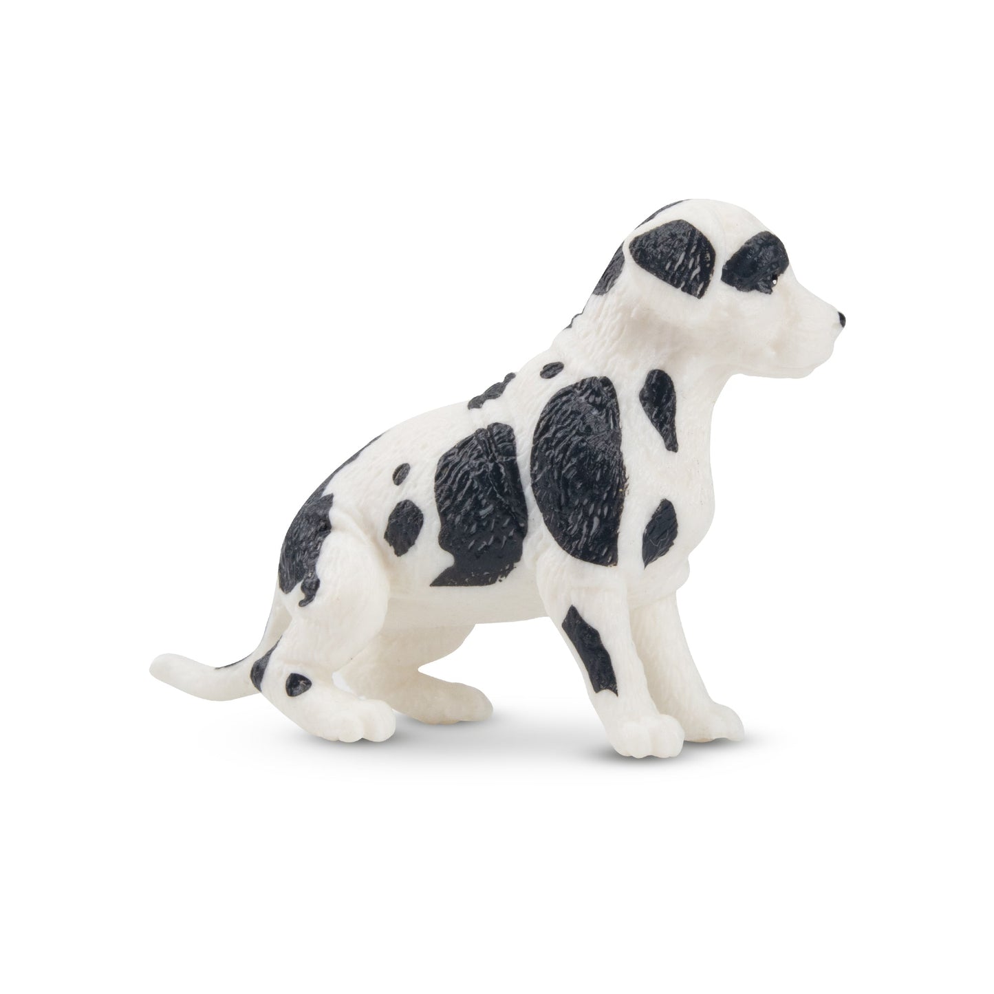 Mini Black and White Great Dane Puppy Figurine Toy