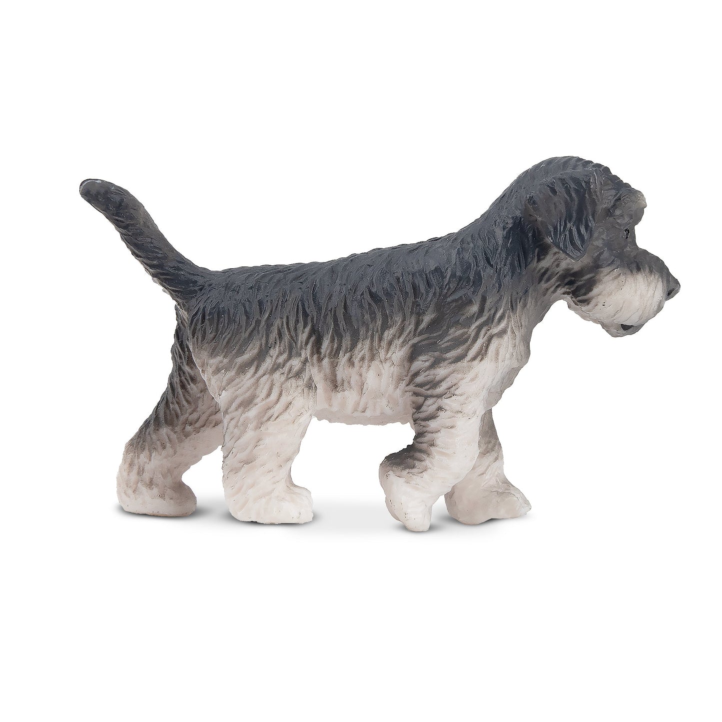 Mini Standing Gray Schnauzer Puppy Figurine Toy