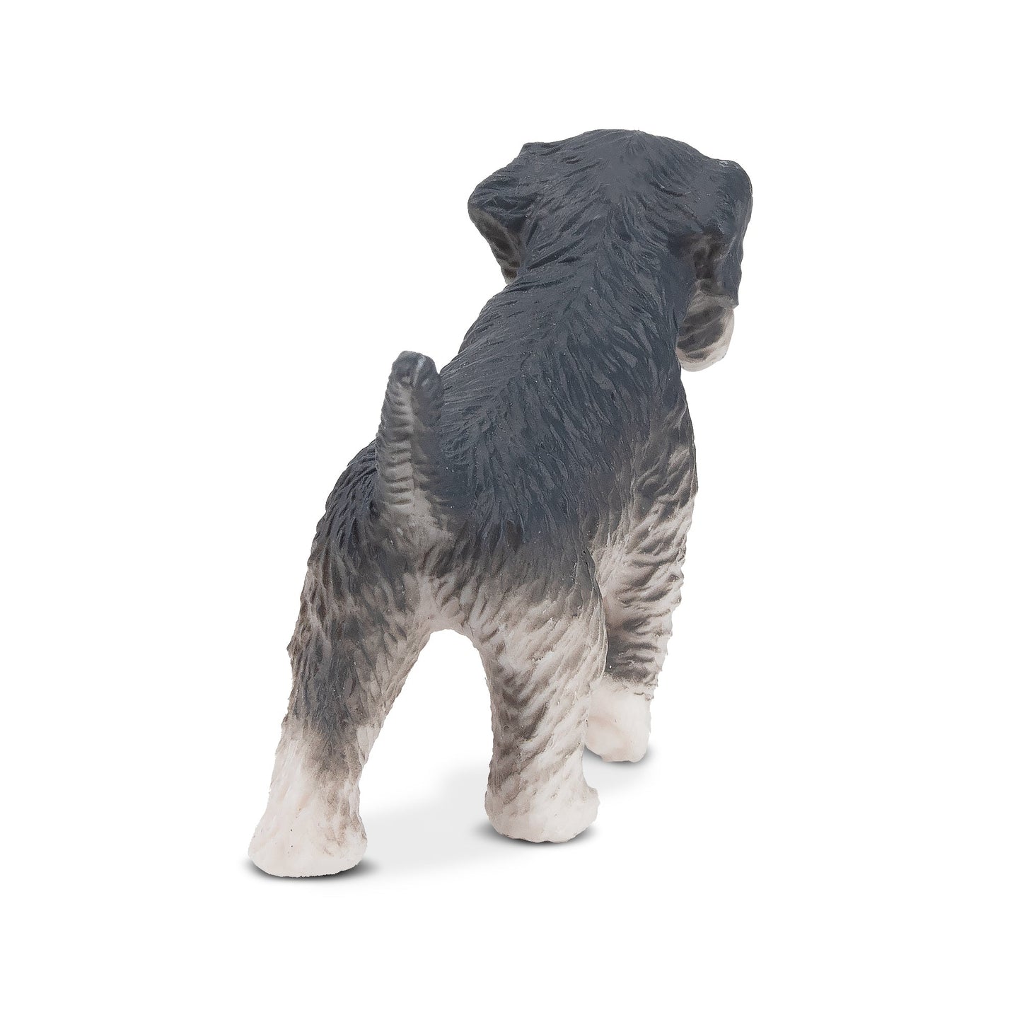 Mini Standing Gray Schnauzer Puppy Figurine Toy