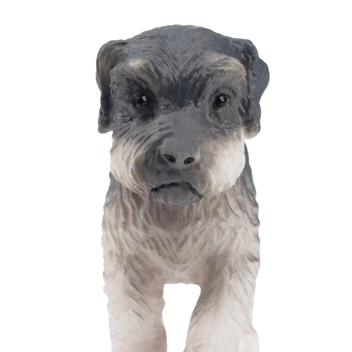 Mini Standing Gray Schnauzer Puppy Figurine Toy