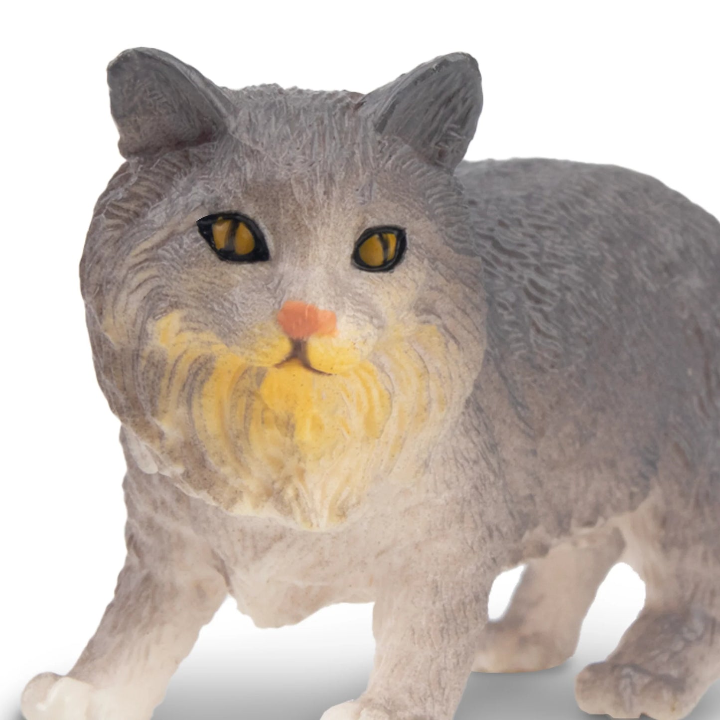 Grey Norwegian Forest Cat Figurine Toy