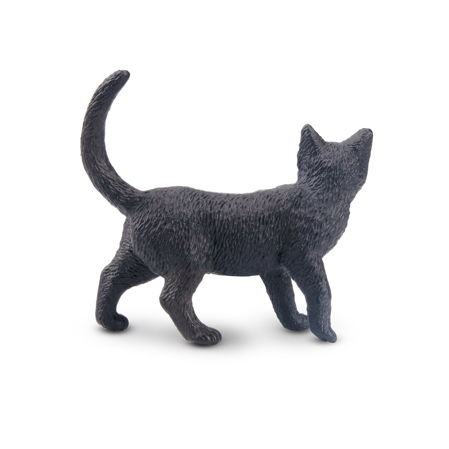Mini Walking Black Cat Figurine Toy