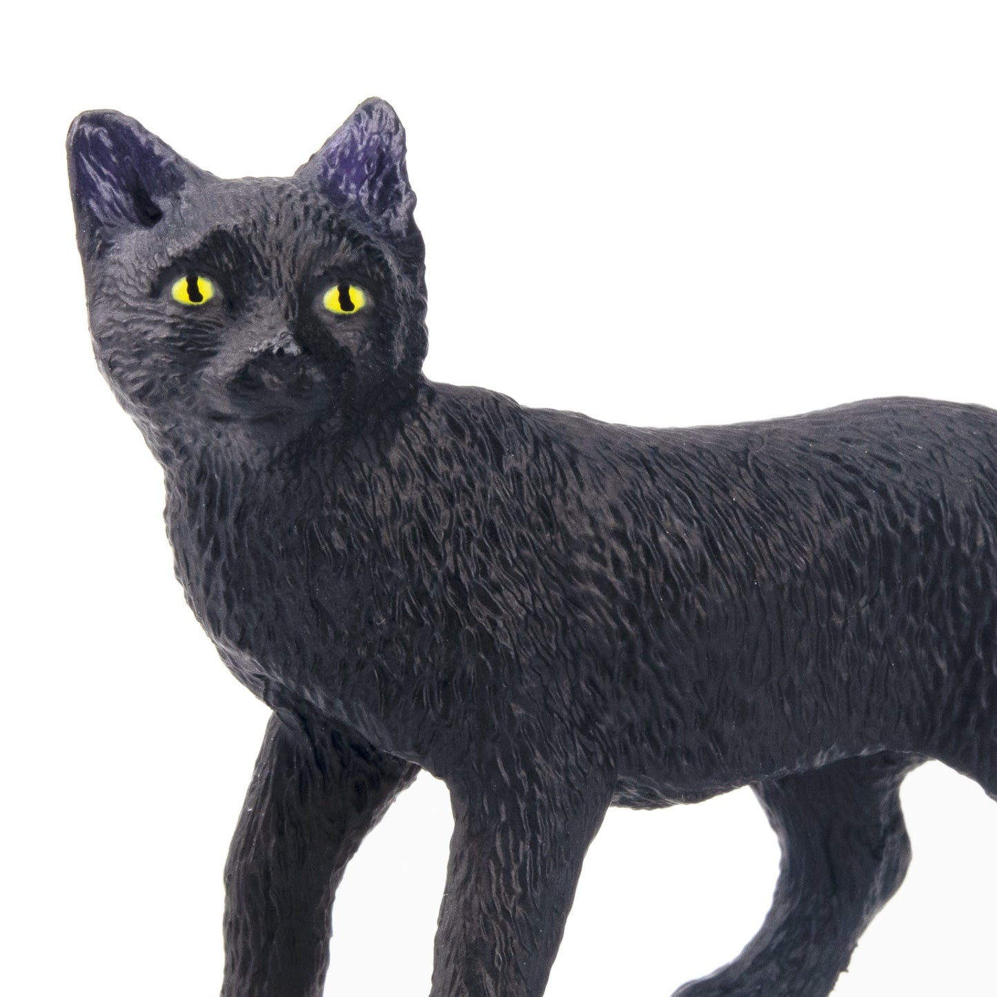 Mini Walking Black Cat Figurine Toy